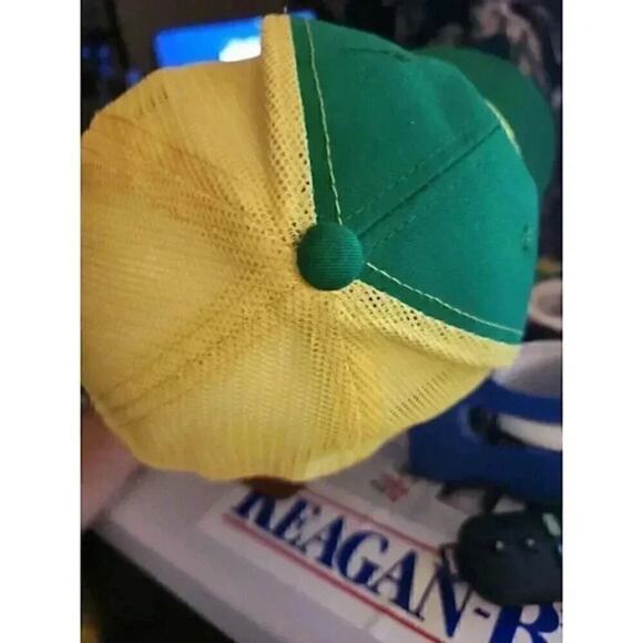 John Deere Mesh Trucker Hat Authentic Green Yellow Logo Cap - Picture 5 of 8